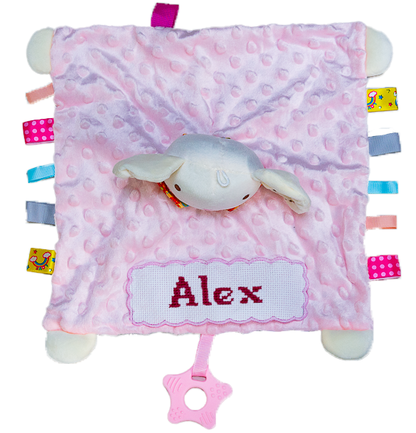 Personalized cross-stitch comforter